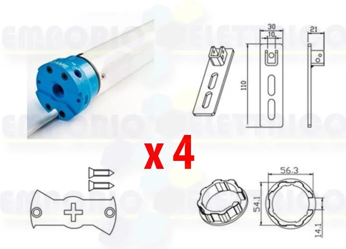 came 4 x Rohrmotor Kit für mondrian 5 Rollläden 5 230v uy0019 001uy0019