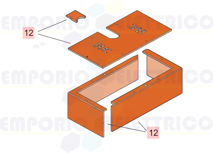 faac Ersatzteil der kompletten Box 750 63003325