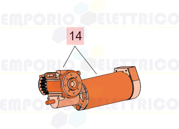 faac Ersatzteil Motor mit Getriebe + Riemenscheibe 940 7700155