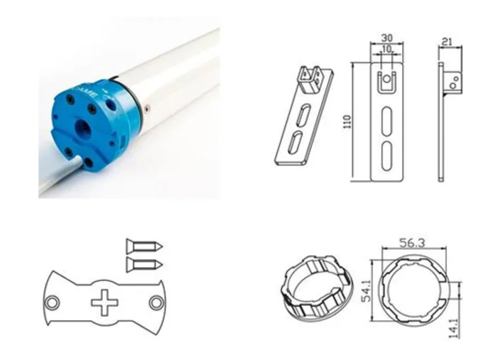 came Rohrmotor Kit für mondrian 5 Rollläden 230v uy0019 001uy0019