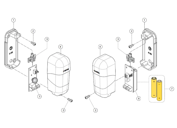 fadini Ersatzteil der Batterie aaa 1,5 v 2 Stück tx für orbita 57 57007