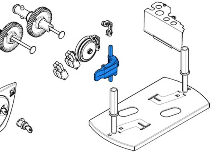 came Ersatzteil des Entriegelungshebels bx 119ribx045