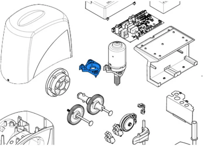 came Ersatzteil des Flansches und der Dichtung des Motors bx 119ribz017