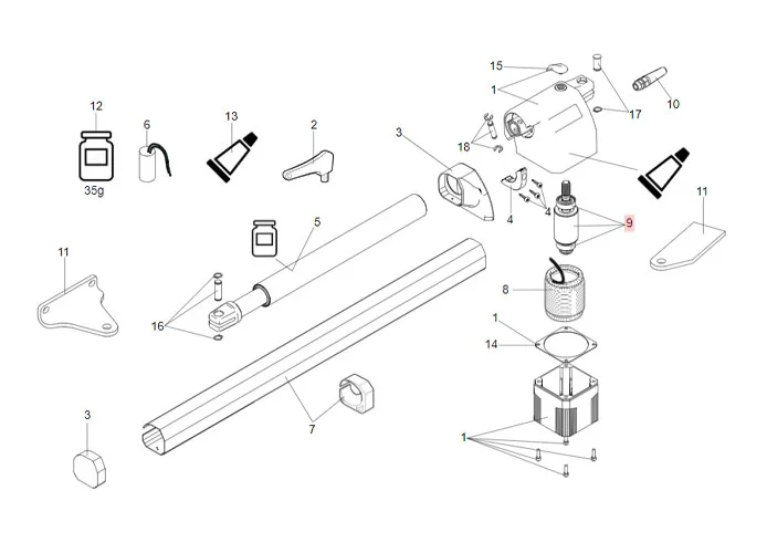 faac Ersatzteil des Rotors 412-bat 746028