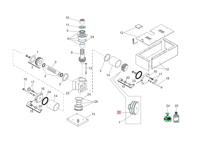 faac Ersatzteil des Rings des Kolbens e/gt 70x65-9,7/102 7049195