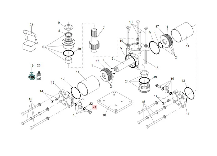 faac Ersatzteil der Kappe "Kappe 1/8"" ch.13 cen.750 h29,5 " 7110115