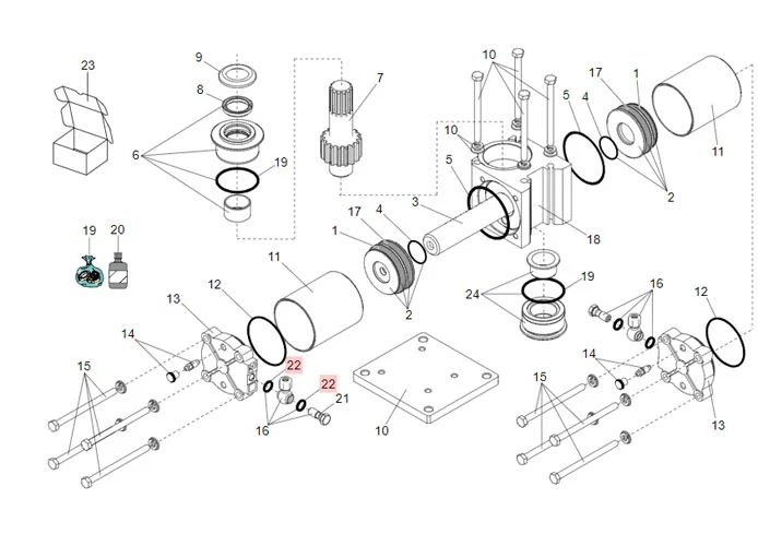 faac Ersatzteil bonded seal 1/8 gas cent. 89096 dicktoma 63003231