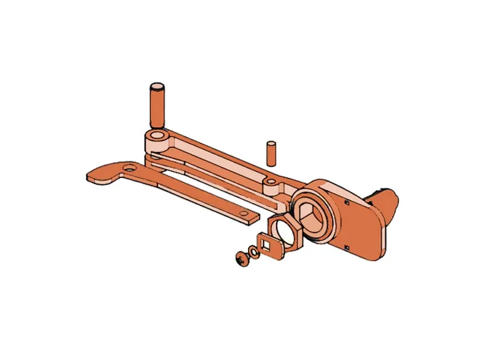 faac Ersatzteil Gruppe des mechanischen Entriegelungshebels s700h 63000035