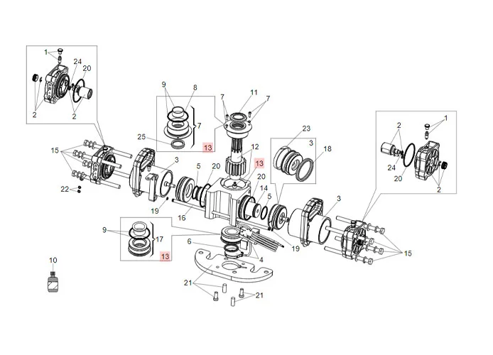 faac Ersatzteil des Getriebegehäuses s800 m10 63003260