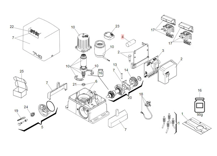 faac Ersatzteil des Kondensators 10µf mka 450v 760024