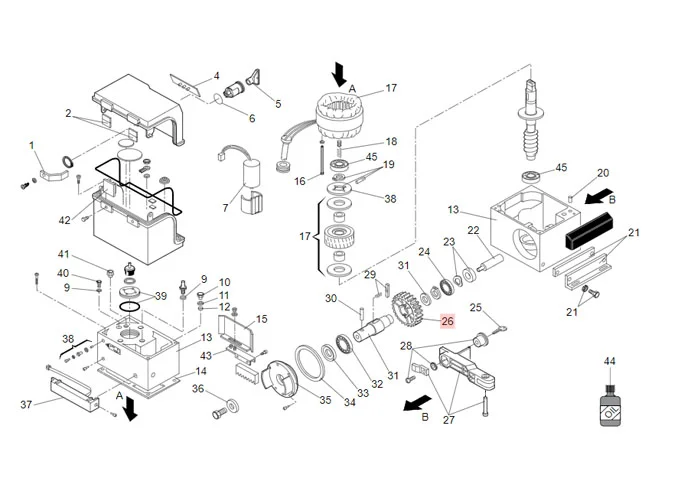 faac Ersatzteil der Krone des umkehrbaren Getriebemotors 7192195