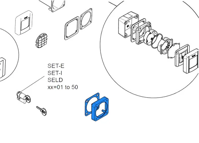 came Ersatzteil des Adapters für Schaltern Serie sel-g2080 88003-0063