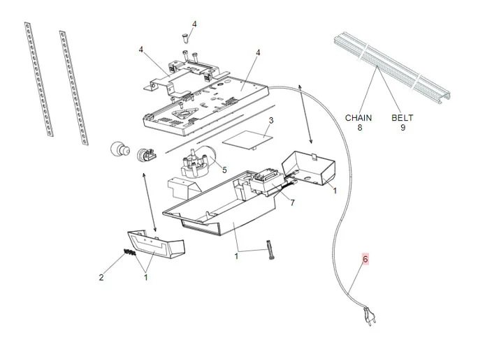 faac Ersatzteil des Kabels mit Stecker e70 l=1000 7514365