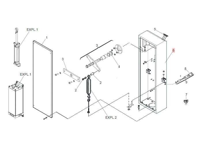 faac Ersatzteil Gehäuse+Tür 615 bpr (ral 2004) 63003466