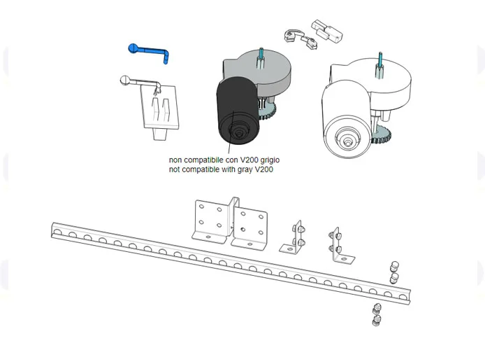 camr original Ersatzteil des Entriegelungshebels v200-v1000 119rie045 rie045