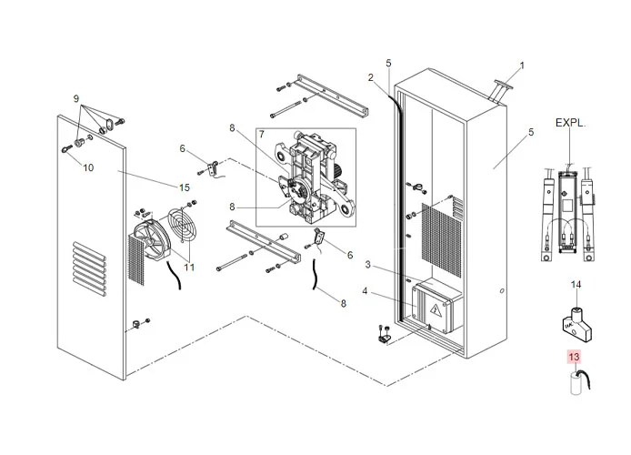 faac Ersatzteil des Kondensators pp16mf-400v ul 7600525