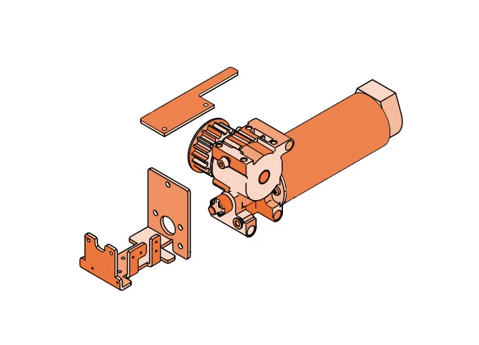 faac Ersatzteil des Getriebemotors dunk+Halterung a100/a1000 63000227