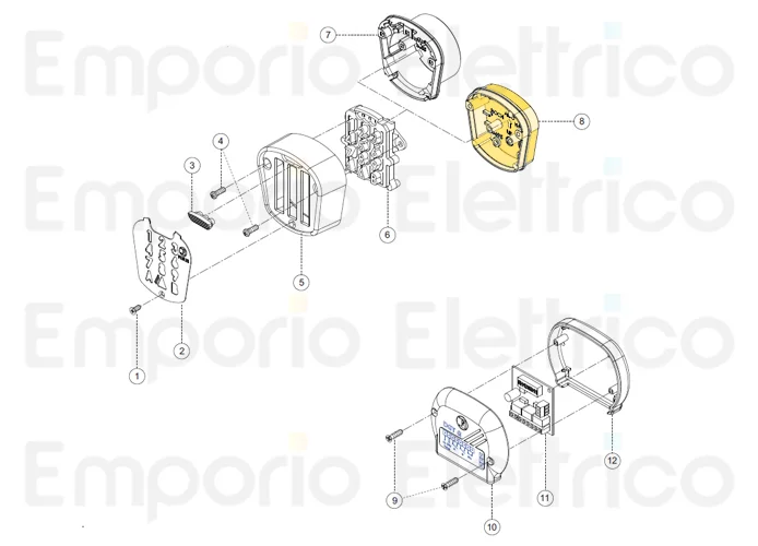 fadini Ersatzteil des wandmontierten Gehäuses aus Aluminium für dgt 61 61008