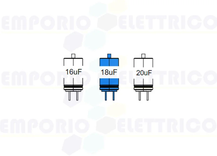 came Ersatzteil des Kondensators 18 mF mit Kabeln und Schrauben 119rir495