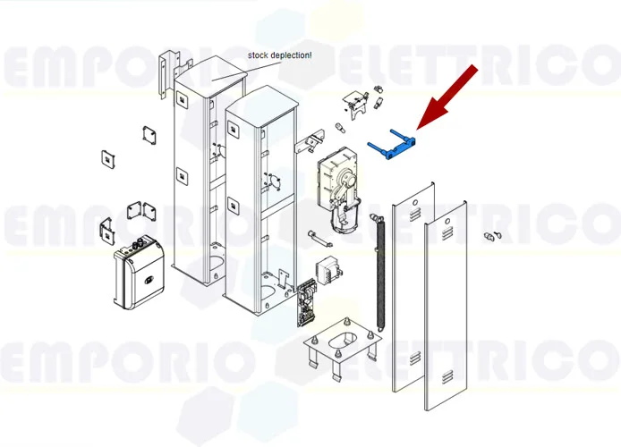 came Ersatzteil mechanische Anschlagführung Schranke 2,5-3,2-3,75-4m 119rig059 