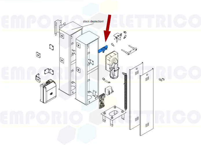 came Ersatzteil der mechanischen Anschlagführung 2,5-3,25-3,75-4m 119rig078