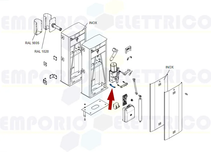 came Ersatzteile der Entriegelungsschlossgruppe gard 119rig060