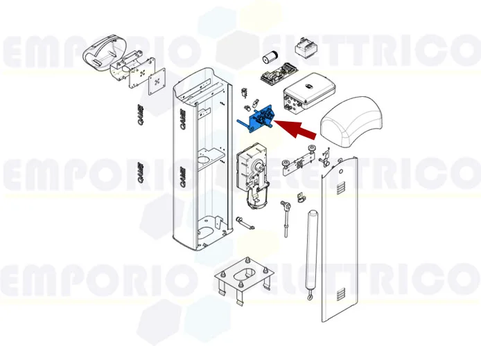 came Ersatzteil mechanische Anschlagführung der Schranke g4040z g4041z 119rig177