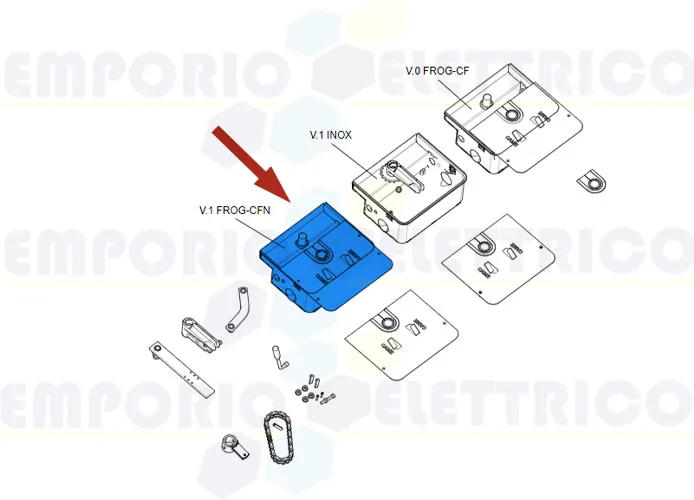 came Ersatzteil von Fundamentkasten und Abdeckung frog-cfn 88001-0043