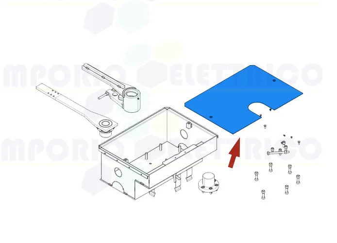 came Ersatzteil des Covers des Fundamentkastens frog plus 119ria103