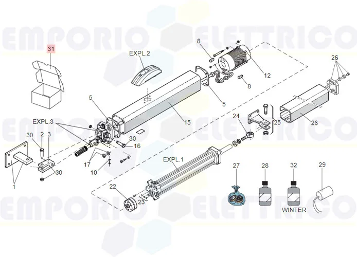 faac Verpackung für Antriebe 402/402/422/s450h 63000631