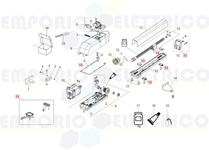 faac Ersatzteil der Kleinteile 413-415 63003351