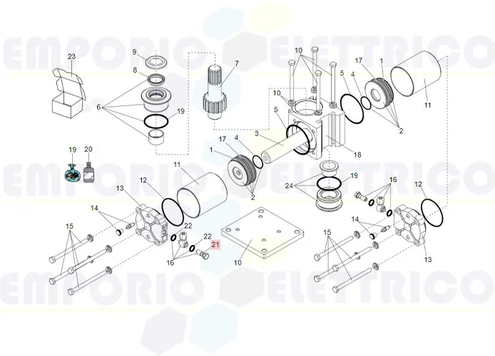 faac Ersatzteil der Kappe "Kappe 1/8"" ch.13 cen.750 h29,5 " 7110115