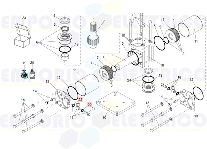 faac Ersatzteil bonded seal 1/8 gas cent. 89096 dicktoma 63003231