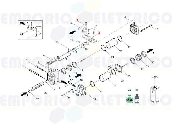 faac Ersatzteil der Dichtung 13x9,8x1,5 aus geglühtem Kupfer 7039285