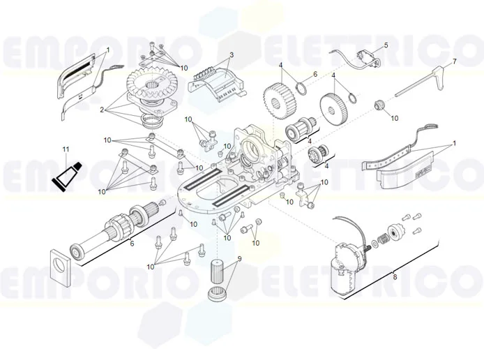 faac Ersatzteil der Gruppe der Antriebswelle s2500i 63003381