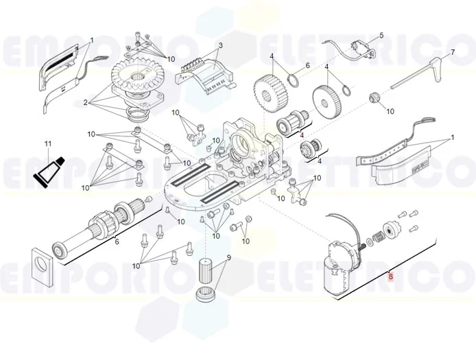 faac Ersatzteil der Motorgruppe s2500i 63003382