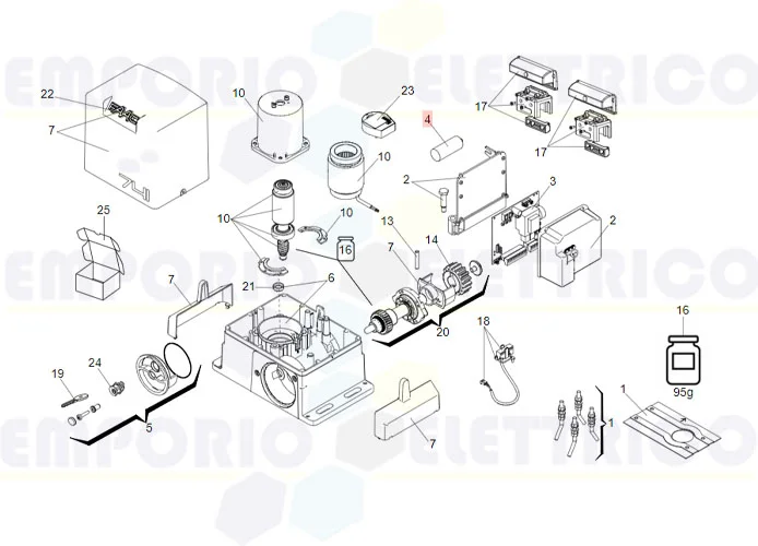 faac Ersatzteil des Kondensators 12,5 µf mka 450v 760025