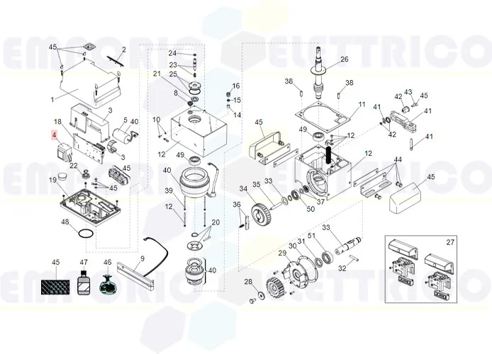 faac Ersatzteil des Transformators 230v-18v/15va res.-fl.780d 7501365