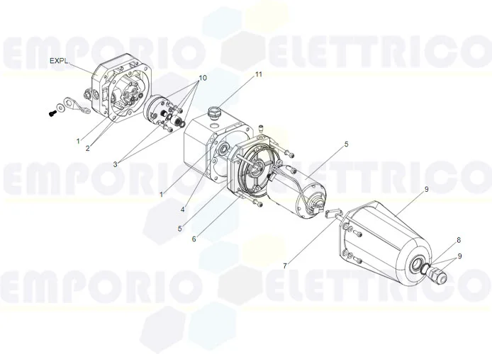 faac Seite Ersatzteile der s700h sb Hydraulikeinheit