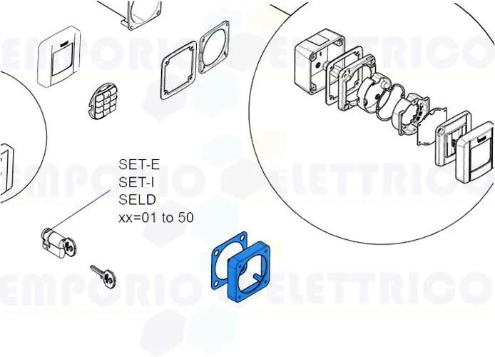 came Ersatzteil des Adapters für Schaltern Serie sel-g2080 88003-0063