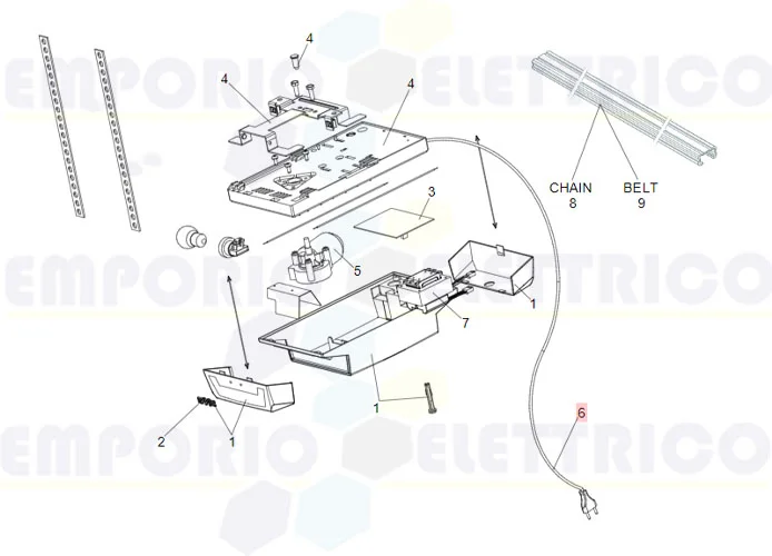 faac Ersatzteil des Kabels mit Stecker e70 l=1000 7514365